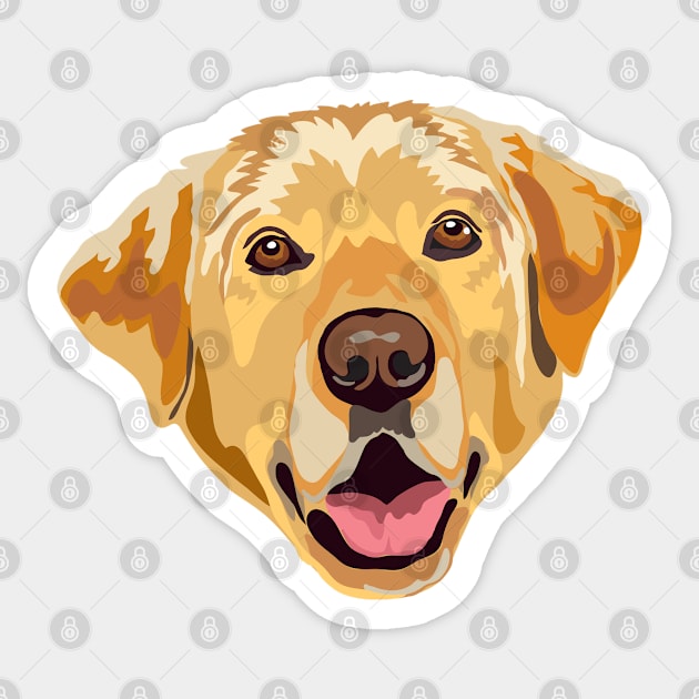 Yellow Labrador Sticker by MichellePhong